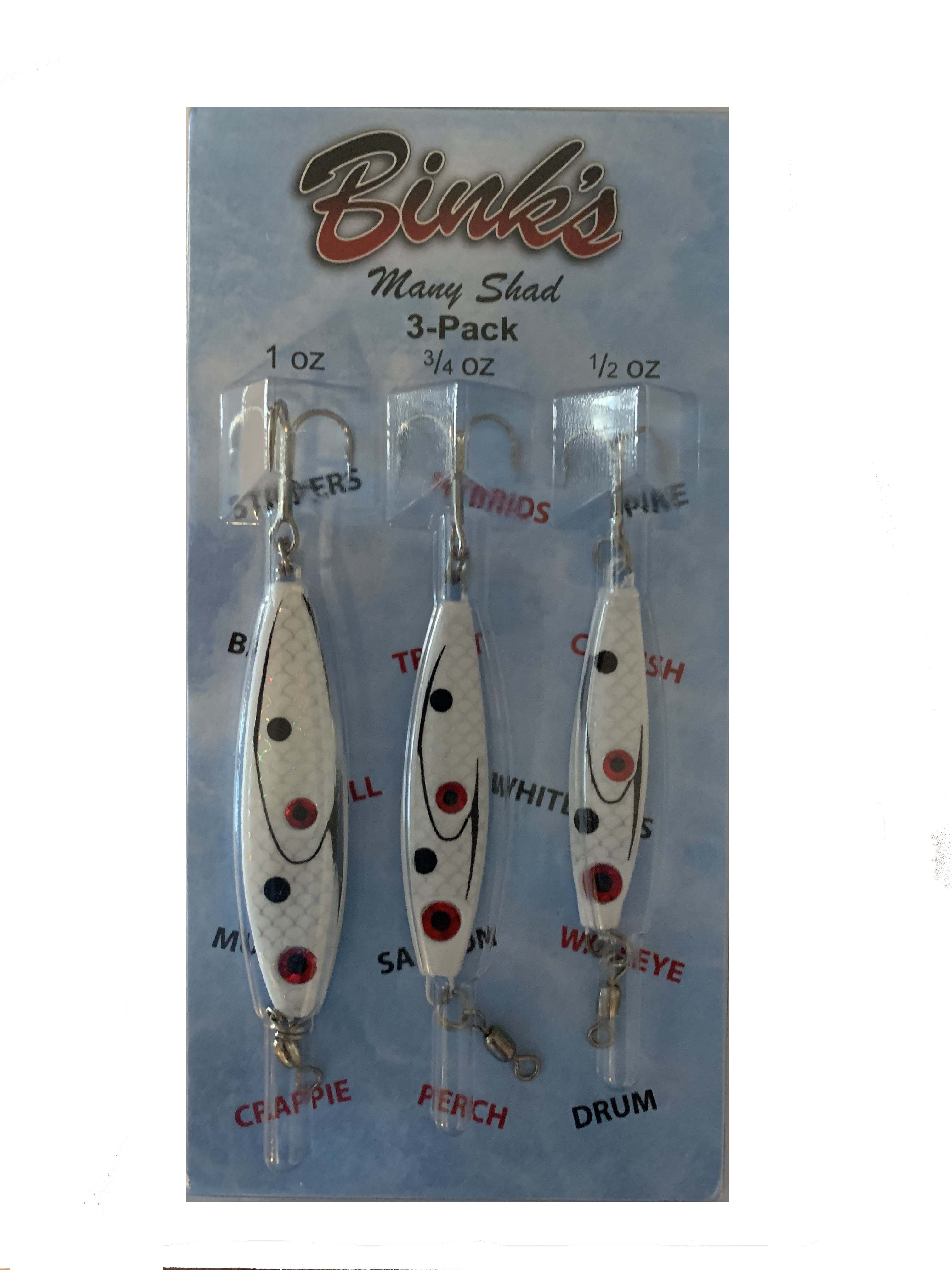 White Many Shad 3 Pack Binks Pro Series Spoons