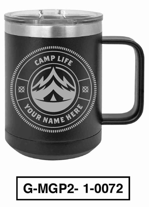 Camp Life- Engraved Polar Camel Stainless Steel Tumbler, Stainless Cup,  Camping Gift