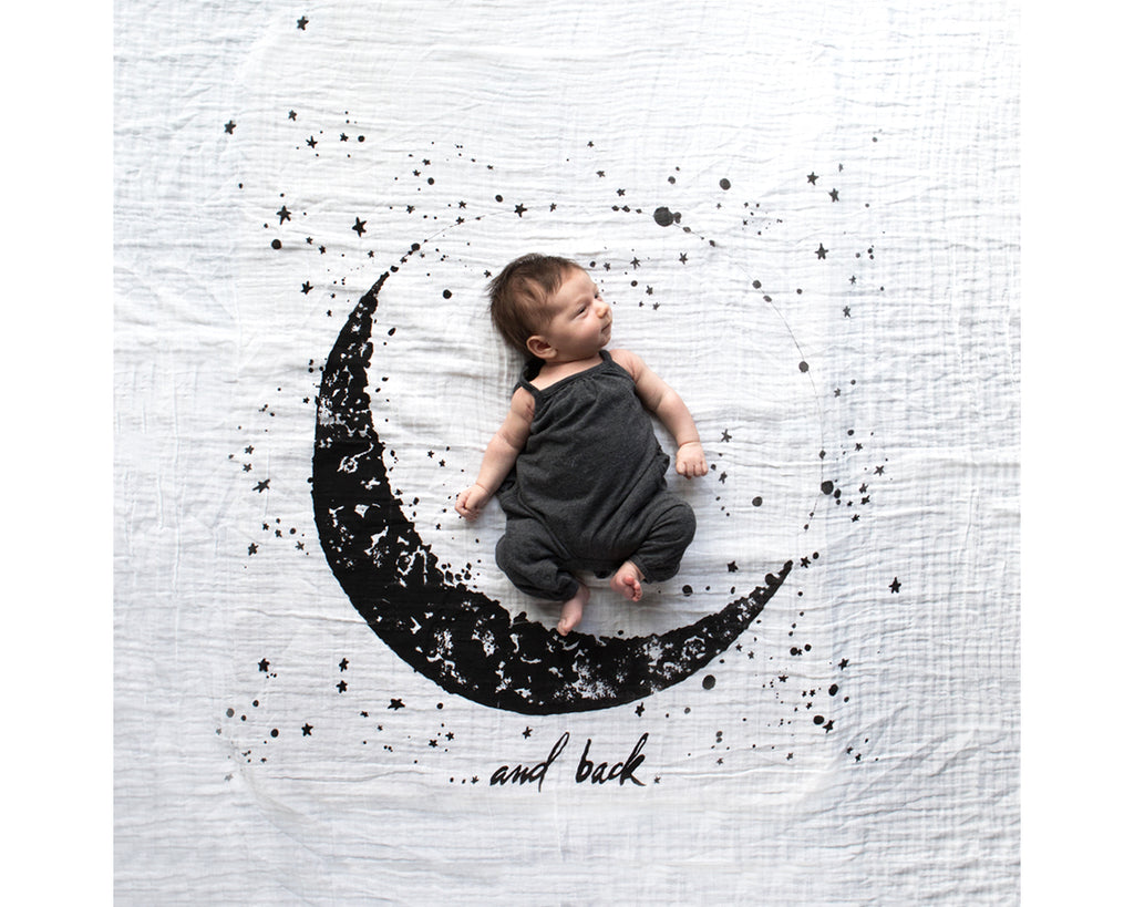 moon and stars swaddle