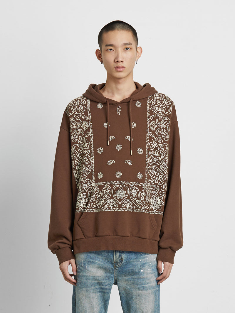 brown bandana hoodie