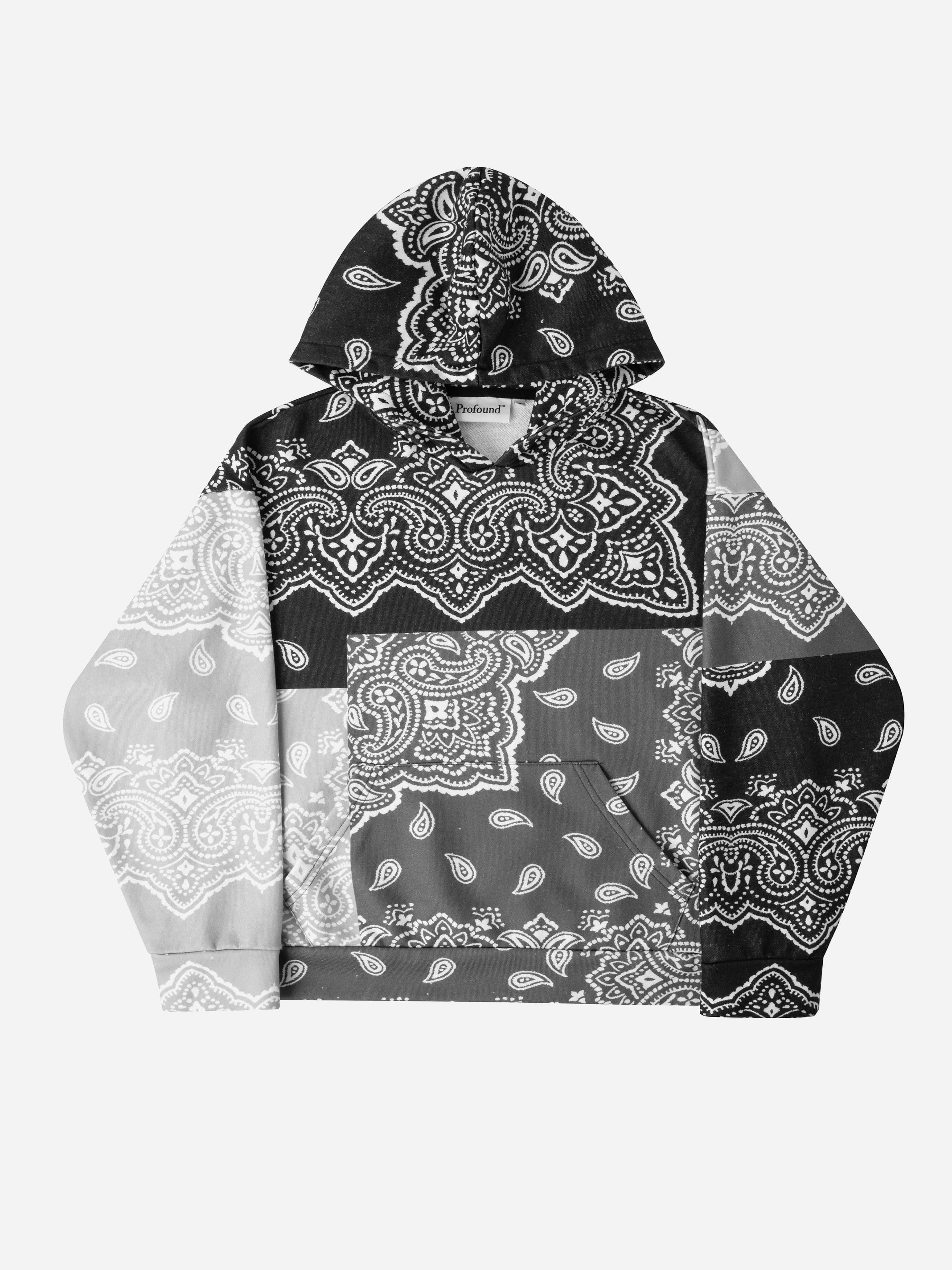 Paisley Bandana Hoodie in Brown