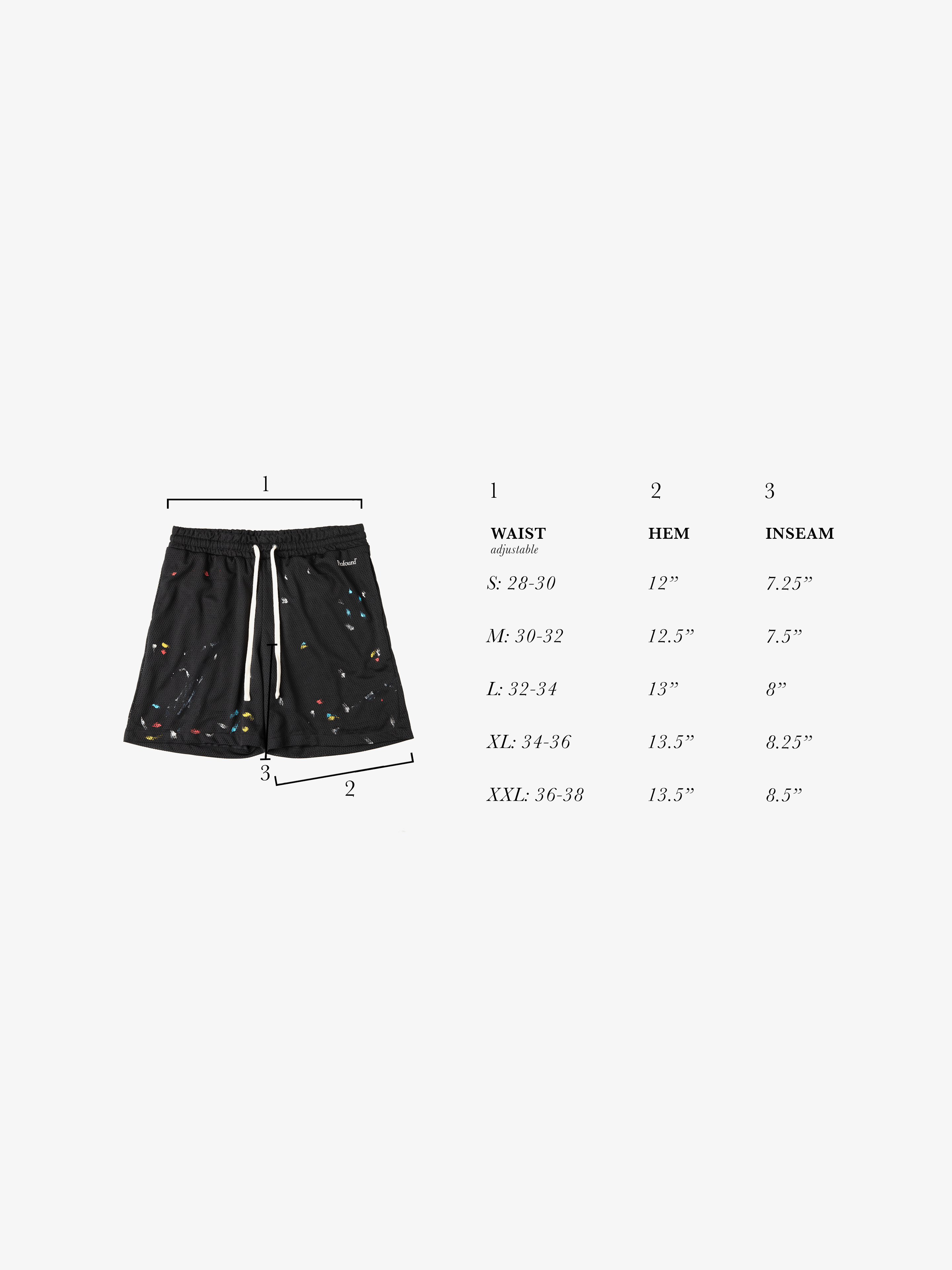 Painters Mesh Shorts in Black