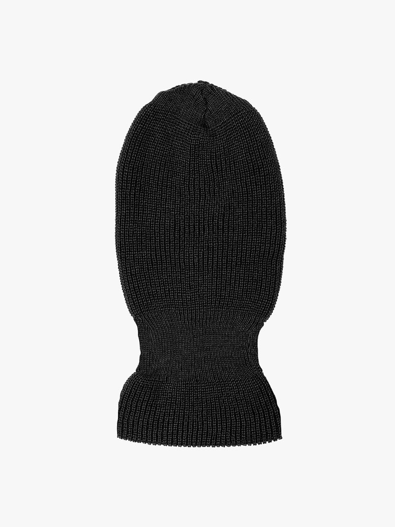 Knitted Ski Mask in Black Profound