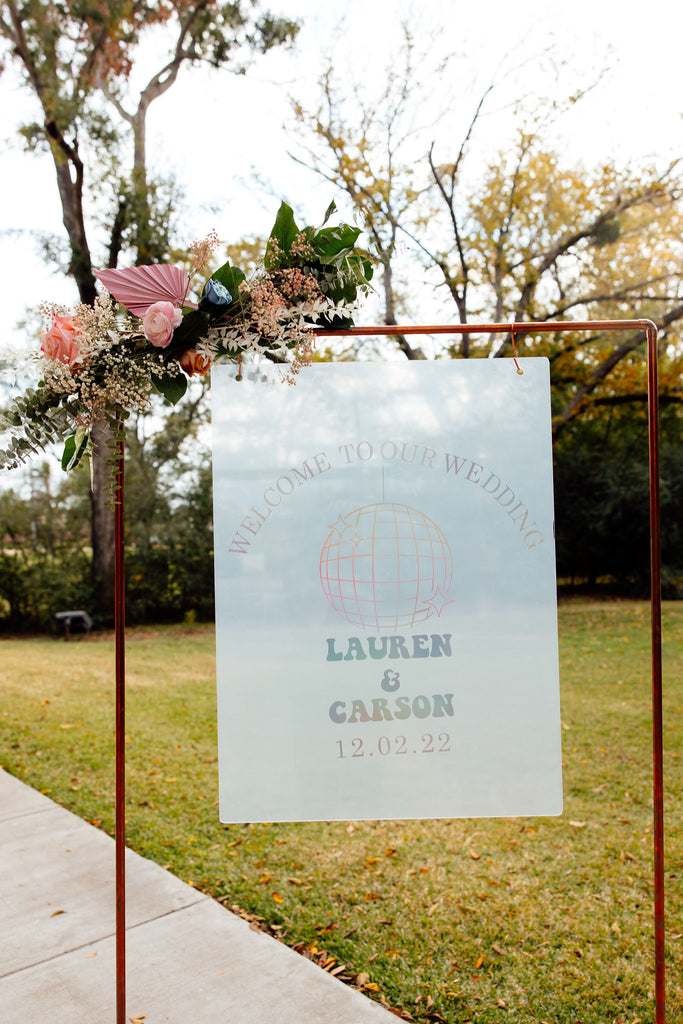 Lauren and Carson Pastel Disco Wedding Reception