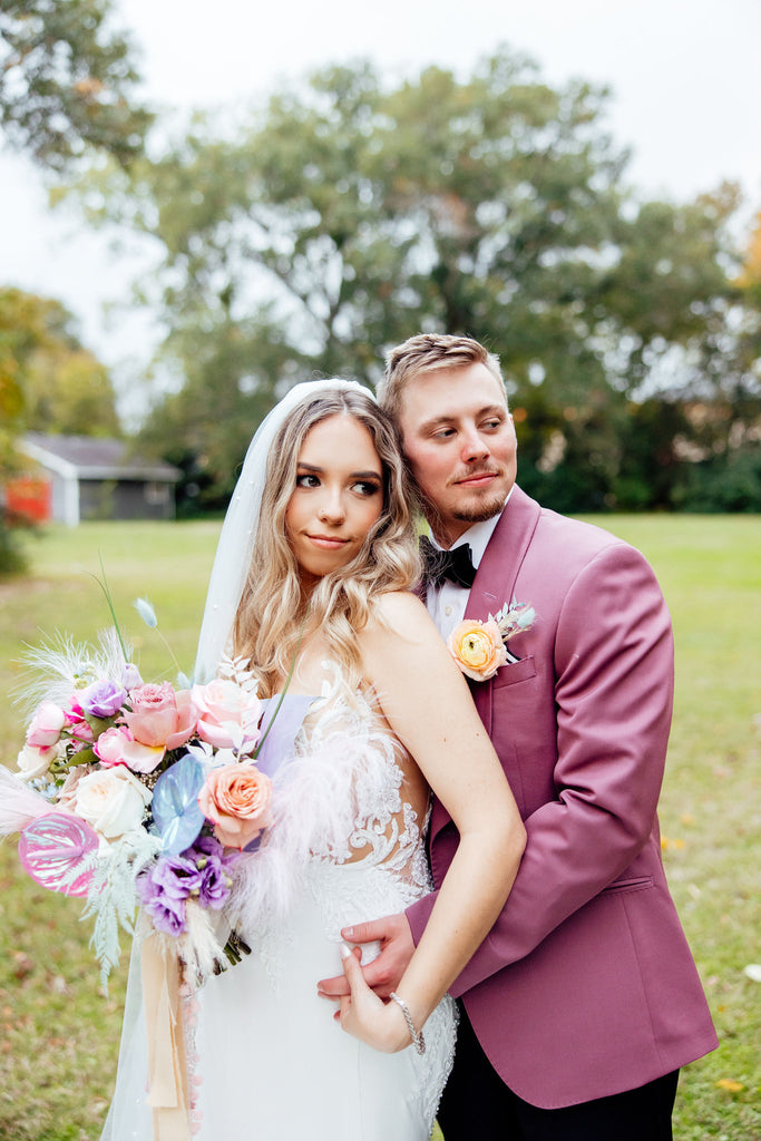 Lauren and Carson Pastel Disco Wedding