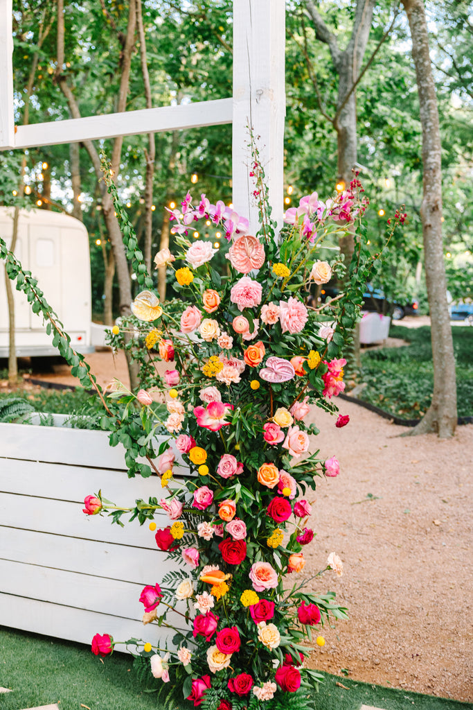 Loose Ends Bash Pink Floral Installation