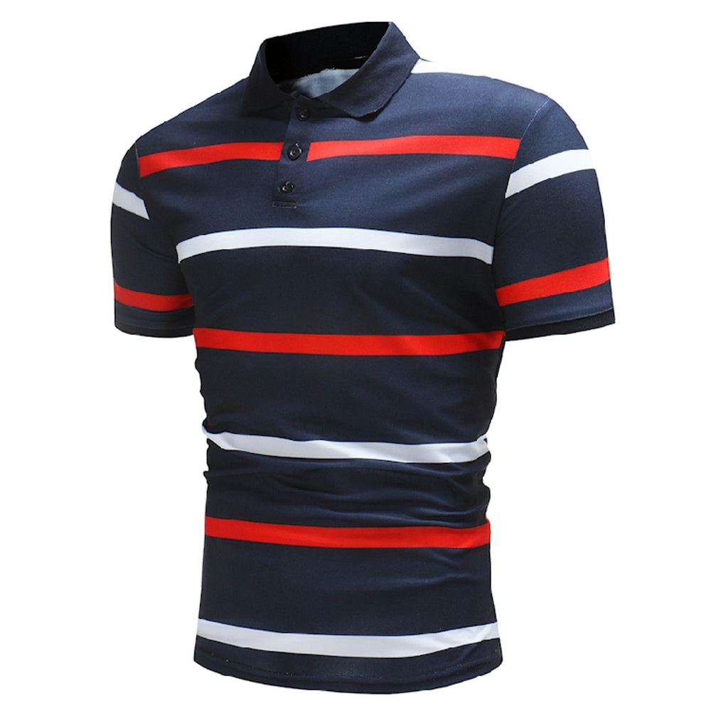 Stripe Men's Casual Fashion Polo Shirt - Emporio Magno