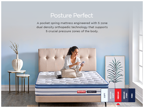 Duropedic - Experience the Duropedic mattress range, endorsed by the National Health academy and scientifically tested for great orthopedic support. This innovative range features a 5 zone full body support system that provides comfort to 5 crucial pressure zones in the body, correcting your posture, aligning your spine, and relieving back & joint pain.