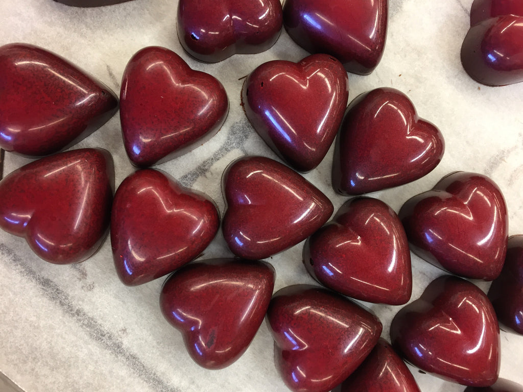 Raspberry Heart Bonbons for Valentine's Day