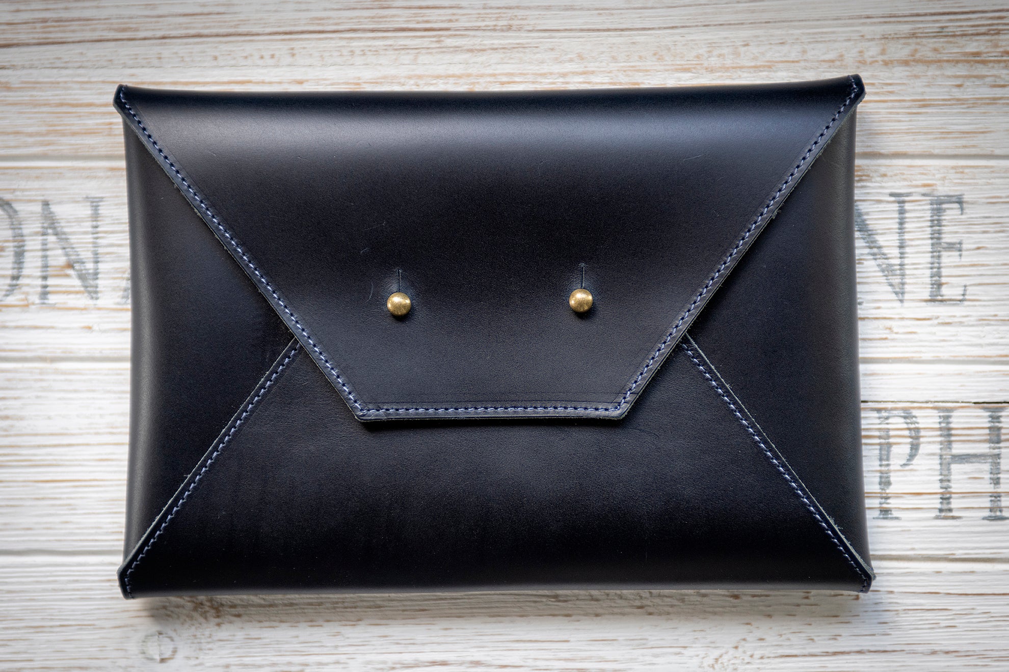 leather envelope clutch