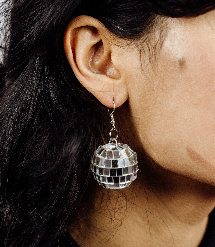 Funky Disco Ball Earrings – Glowforge Shop