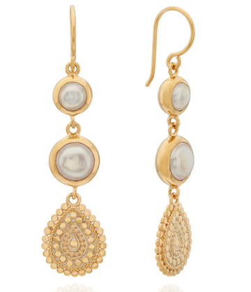 Prado Freshwater Pearl Drop Earrings – Olive & Piper