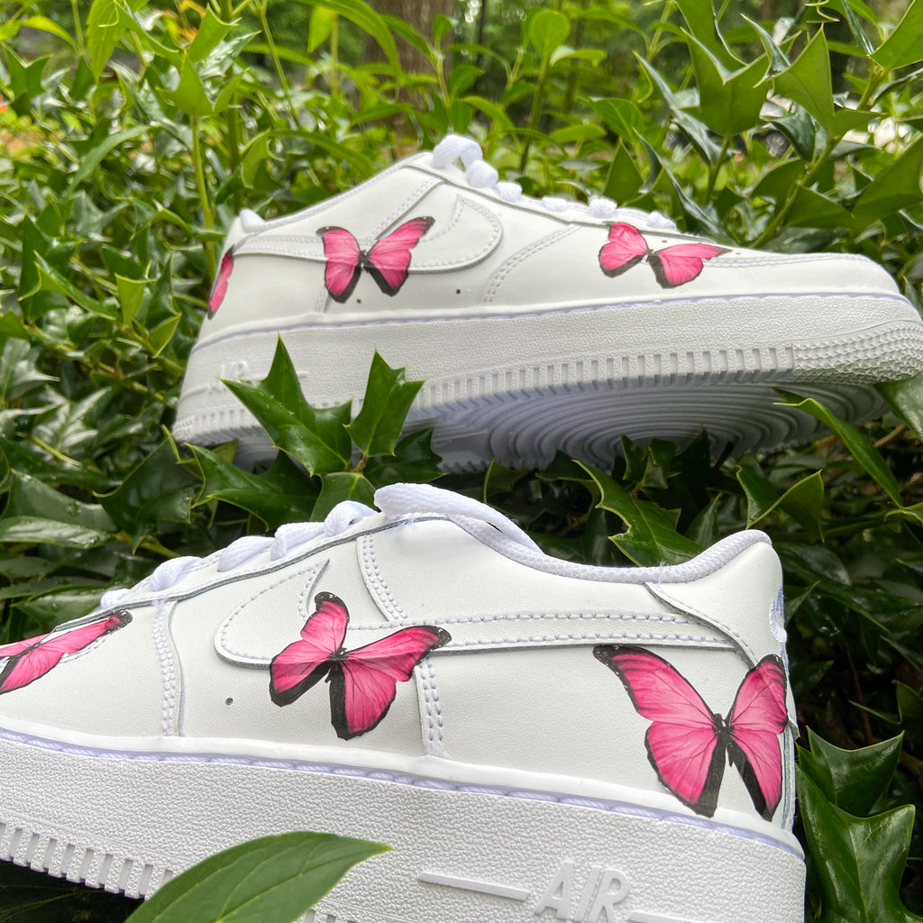 pink butterfly air force 1