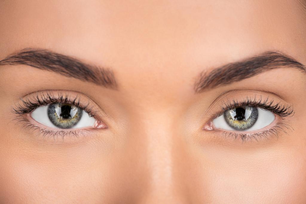 beautiful women eye with eyelashes
