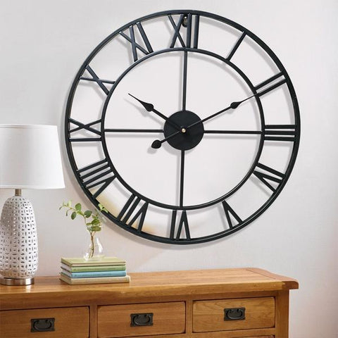 DIY 3D Trendy Large Metal + Glass + Wooden Modern Wall Clocks