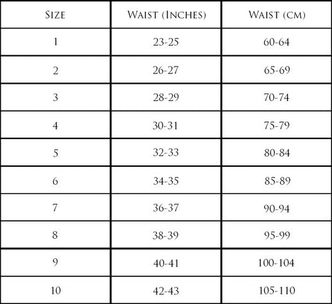 euro waist size