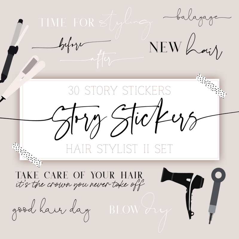 Hair Stylist II | 30 Instagram Story Stickers