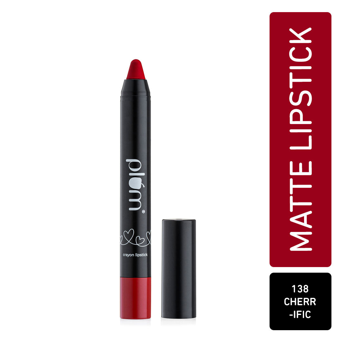 

Twist & Go Matte Lipstick | Ceramides + Hyaluronic Acid | Airbrushed Finish, Cherrific - 138 (Cherry Red)