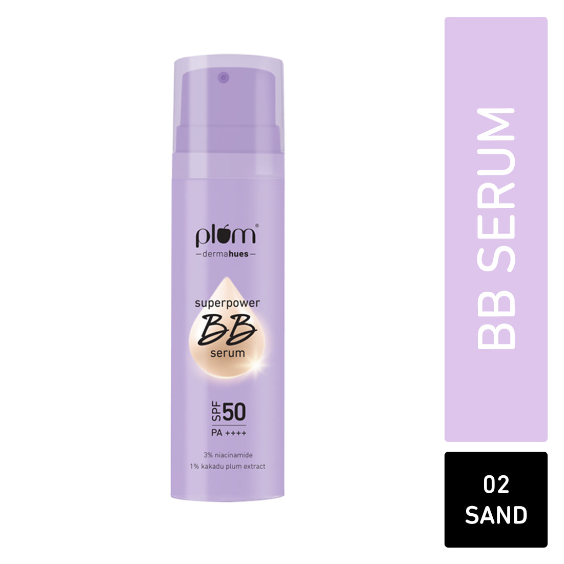 

Superpower BB Serum with SPF 50 PA ++++ | Natural Everyday Base | Evens Out Skin Tone | Buildable Coverage | With 3% Niacinamide | 100% Vegan & Cruelty Free, 02 Sand