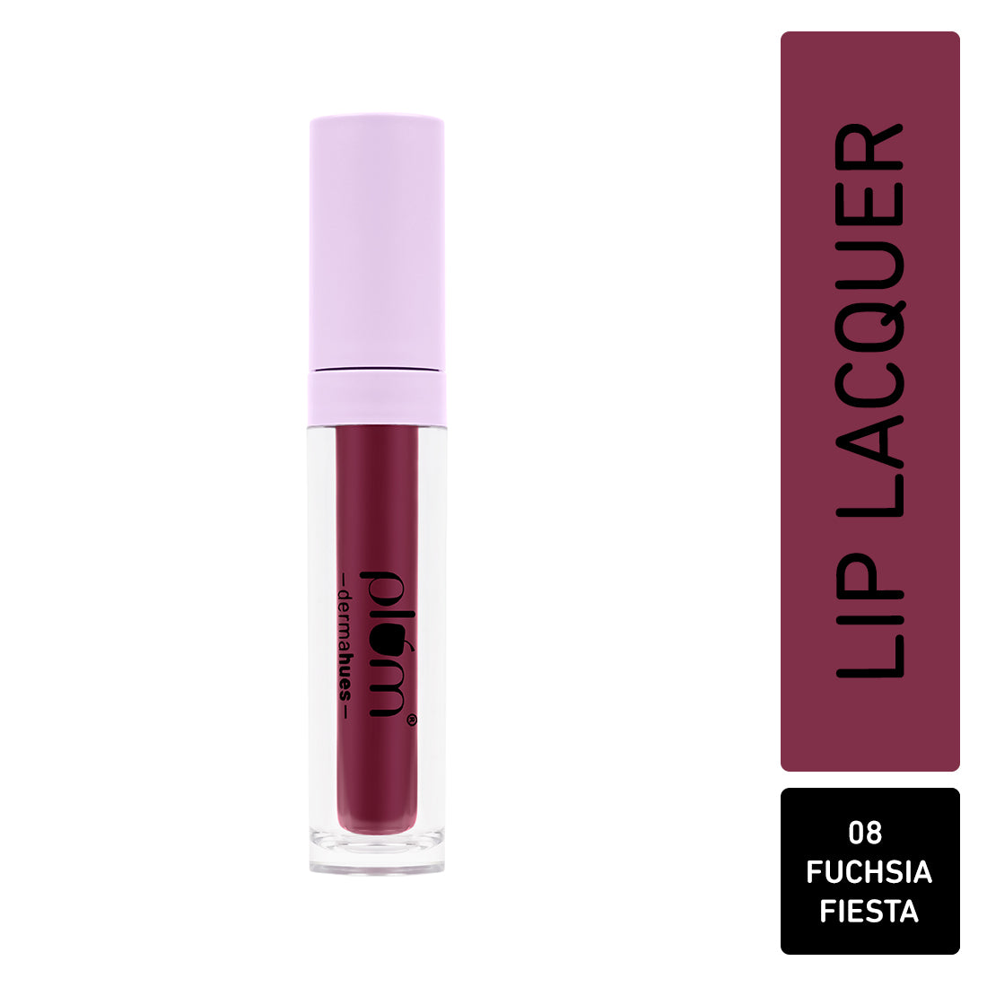 

Plum Glassy Glaze Lip Lacquer | Highly Pigmented | Glossy Finish | 3-in-1 Lipstick + Lip Balm + Gloss | With Hyaluronic Acid & Squalane | 01 Pink Whisper, 08 Fuchsia Fiesta