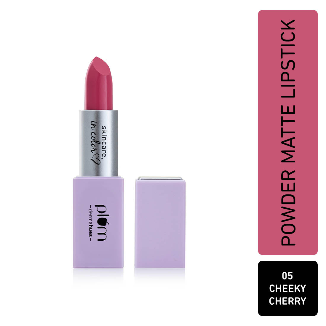 

Plum Velvet Haze Matte Lipstick with SPF 30 | Powder Matte Finish | Highly Pigmented | With Ceramides | 01 Nifty Nude, 05 Cheeky Cherry