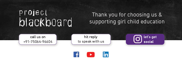 PFOjE el Thank you for choosing us backboard supporting girl child education callus on it reply. 91-7506: to speak with us nomn 