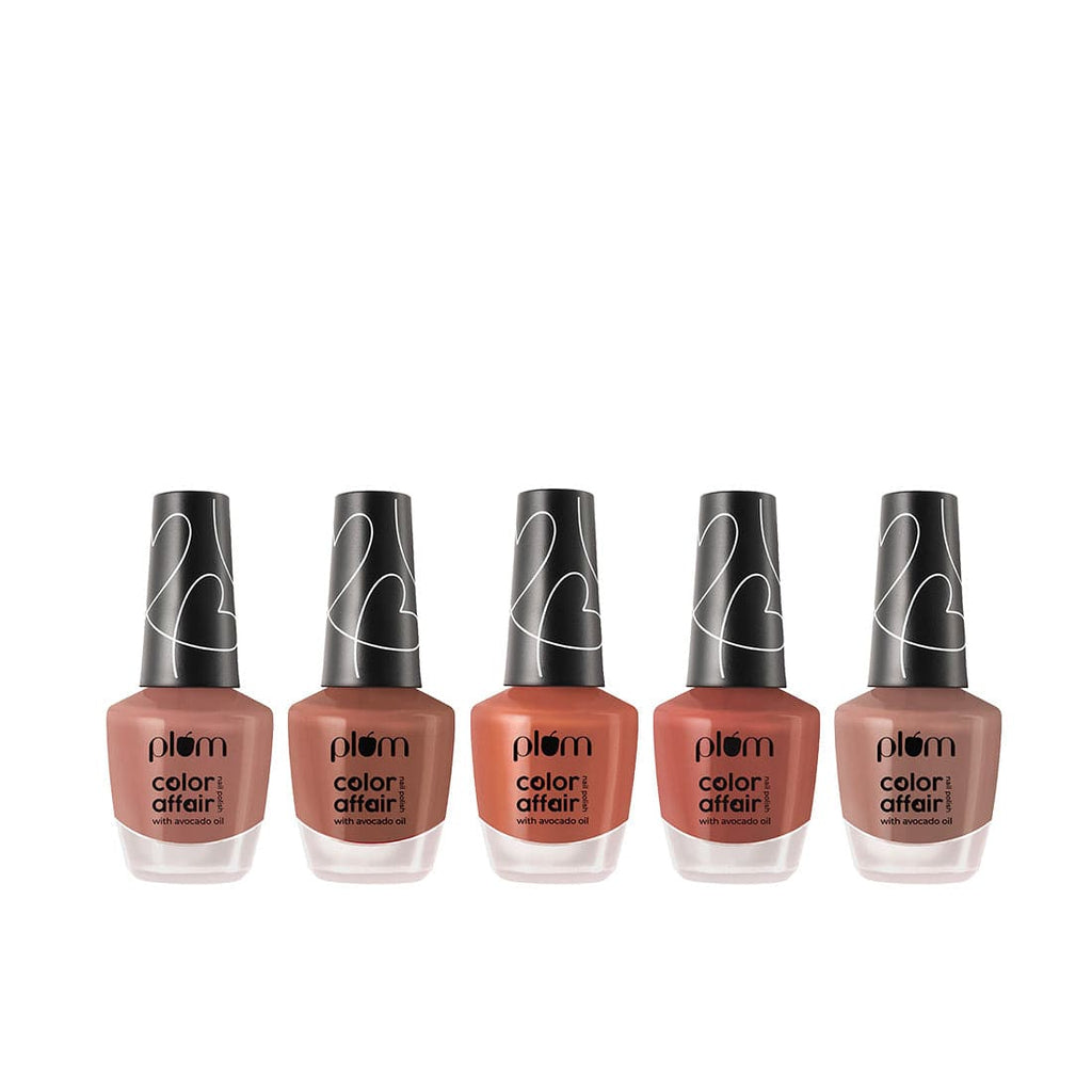 Color Affair Nail Polish - Best of Bares - Set of 5 | 7-Free Formula |