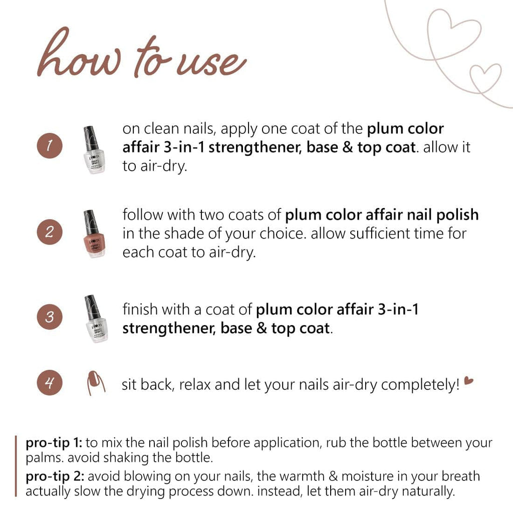 Plum Color Affair Nail Polish | 7-Free Formula | High Shine & Plump Finish | 100% Vegan & Cruelty Free