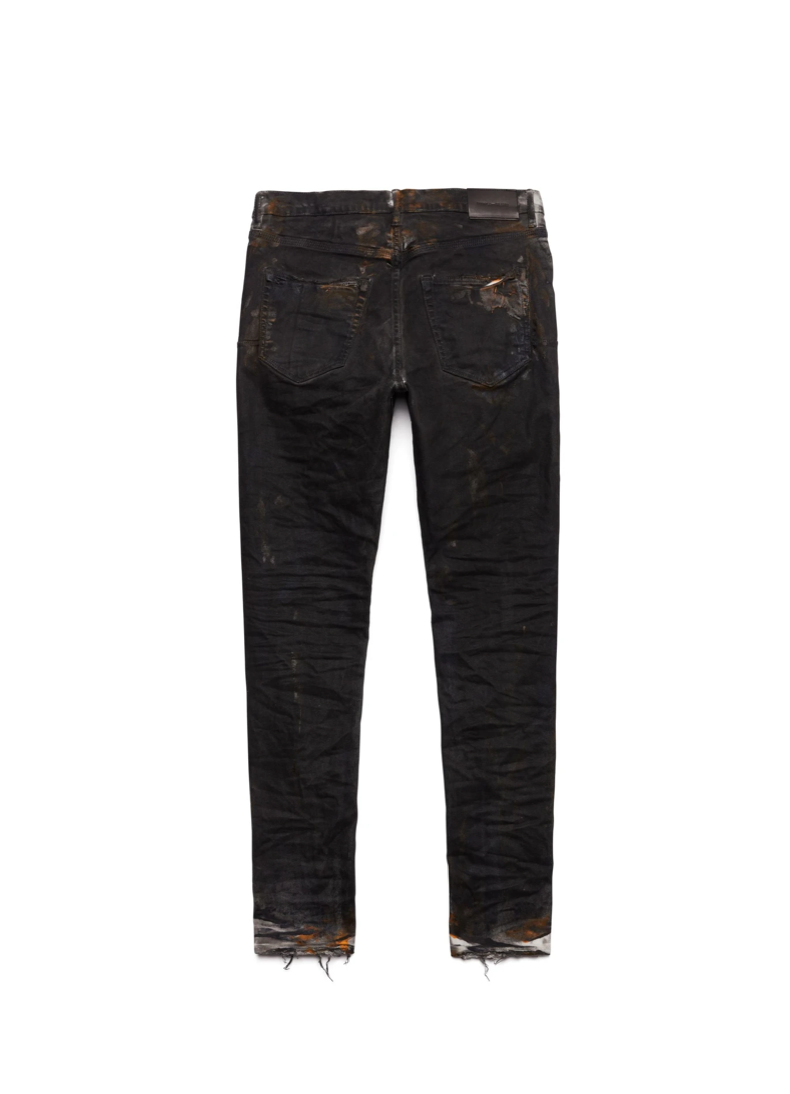 Purple Brand Oil-Splashed Skinny Fit Jeans