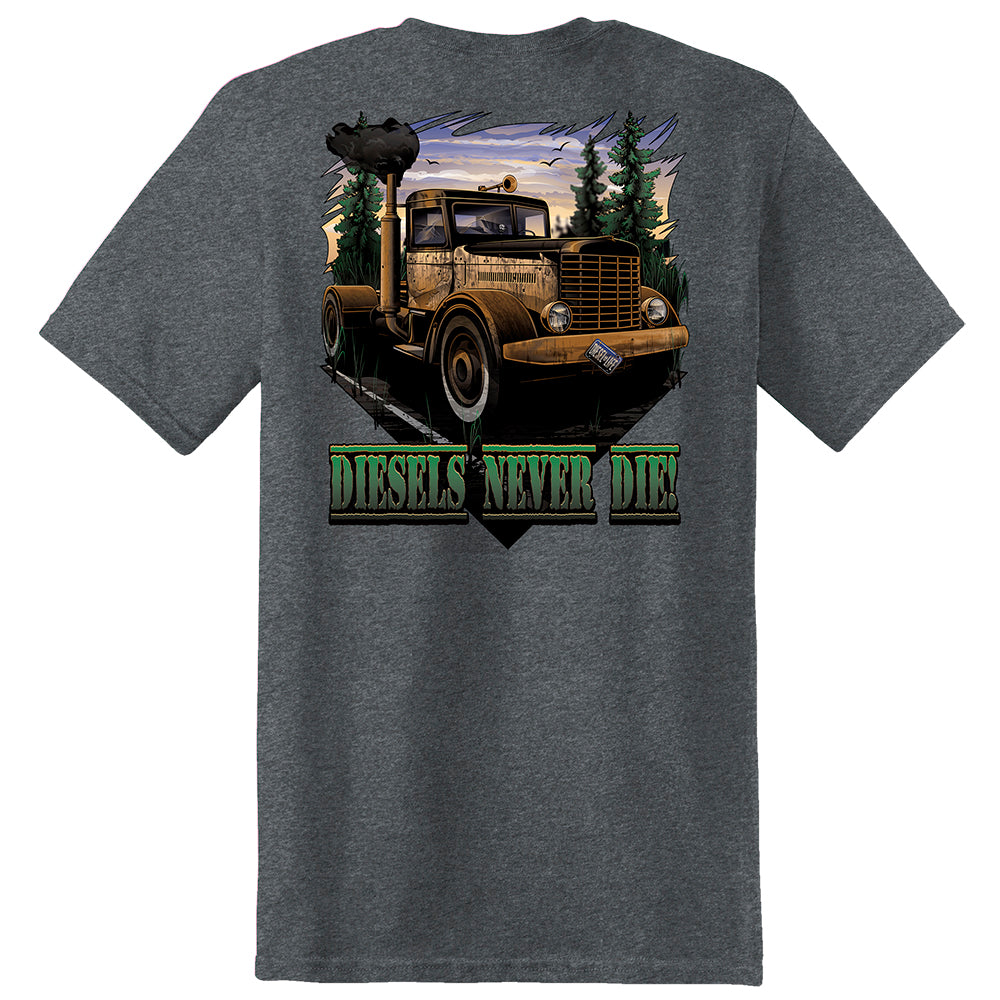 Vintage Diesels Never Die Short Sleeve T-Shirt