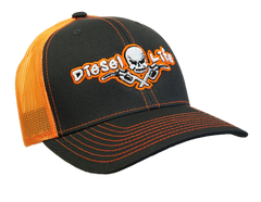 Diesel Life Snap Back Hat - Charcoal/Neon Orange - Diesel Life®