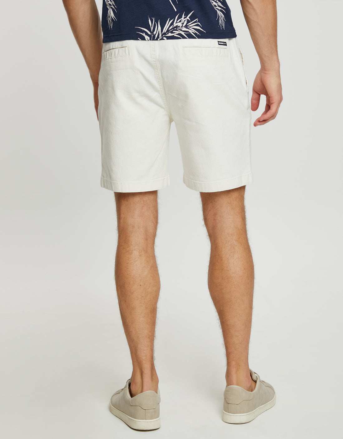 Mens Cream Casual Jogger Style Chino Shorts Threadbare 1300