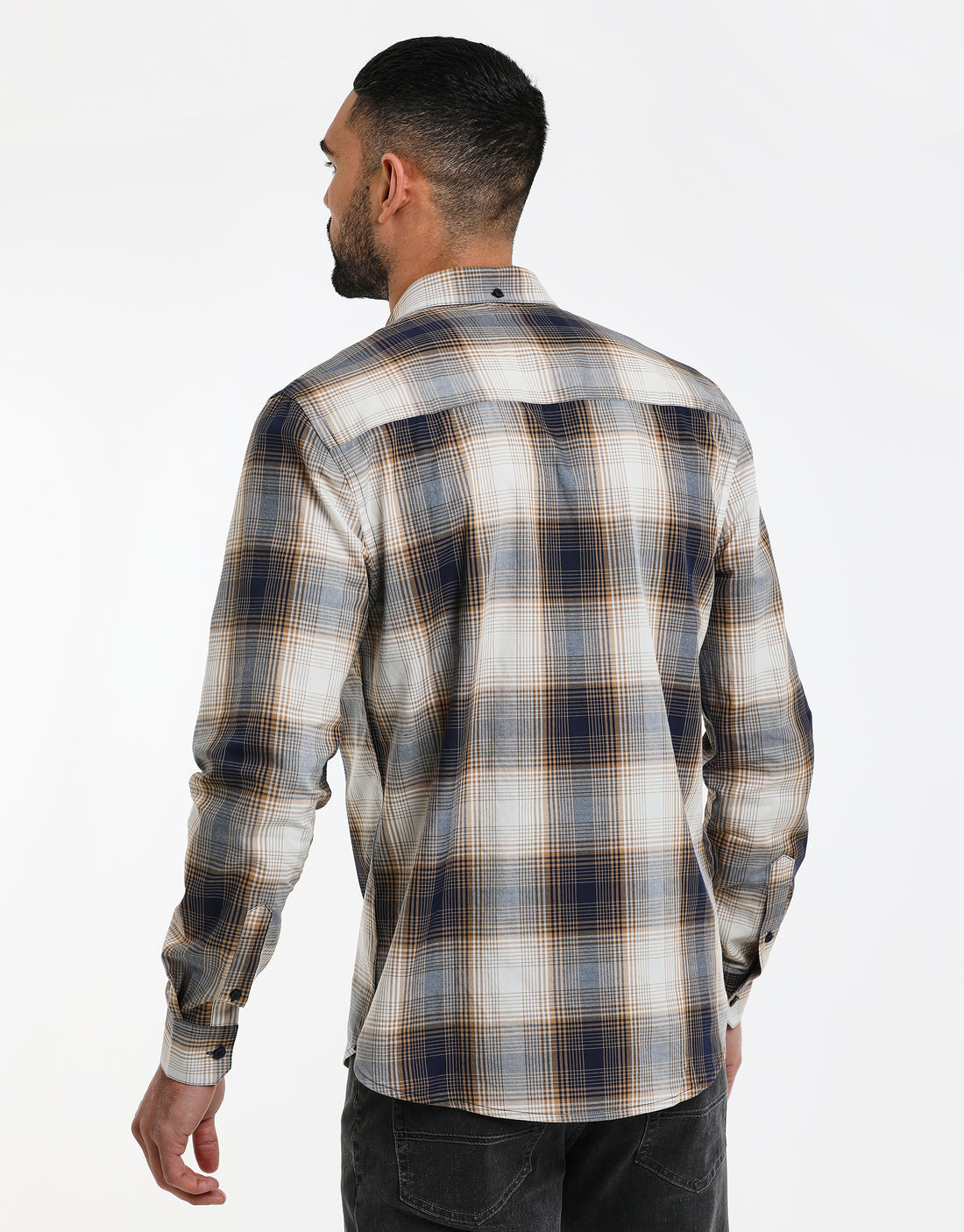 Men's Check Long Sleeve Lightweight Cotton Shirt – Threadbare