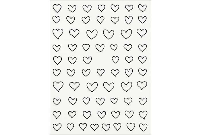 Heart Outline Stickers | Nail Art Supplies | FREE Delivery – HONA