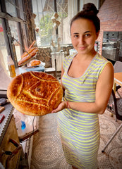 Fresh bread in Armenia