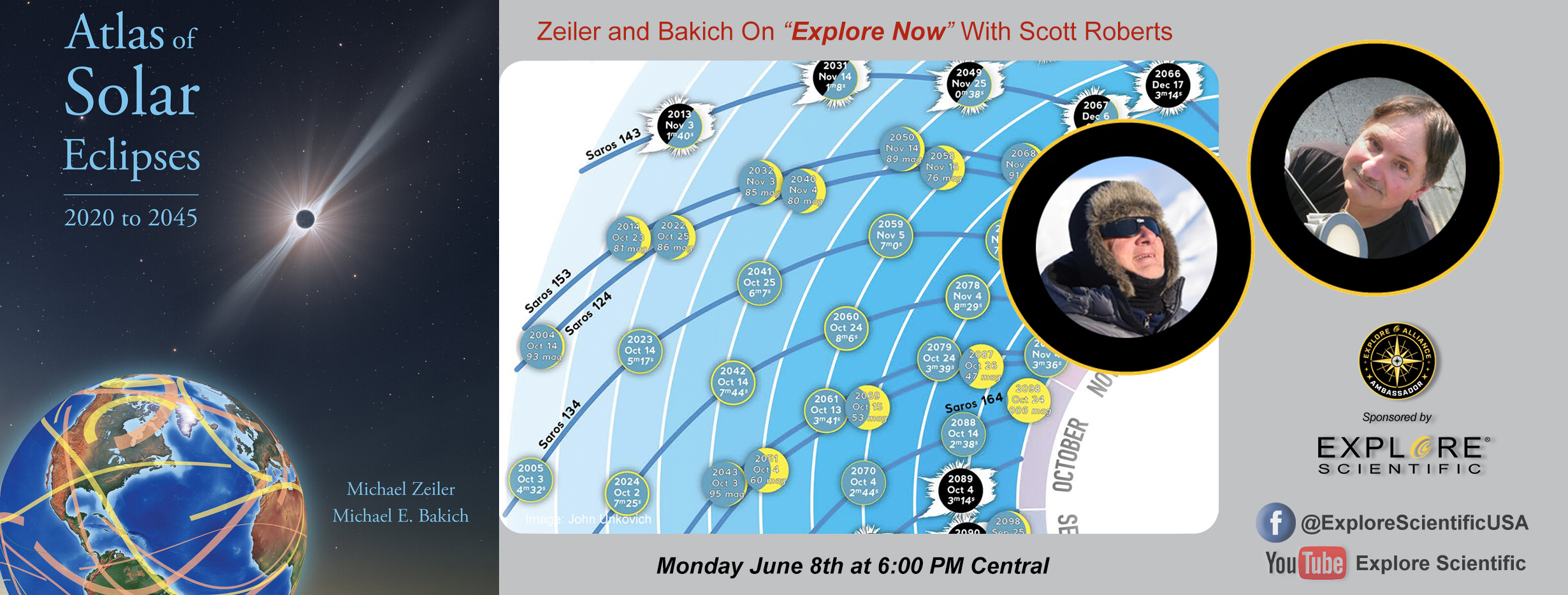 Atlas of Solar Eclipses 2020 - 2045 on Explore Now!