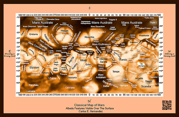 Mars Albedo Map - Download Your Free Digital Copy