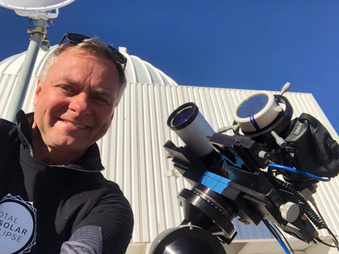 Scott Roberts in Chile during the 2019 Total Eclipse of the Sun