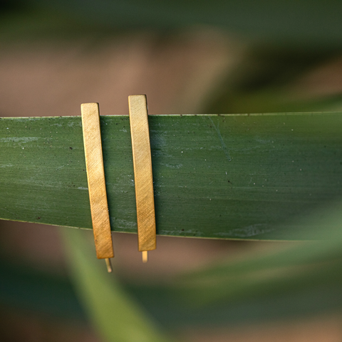 Hamada Earrings in brass