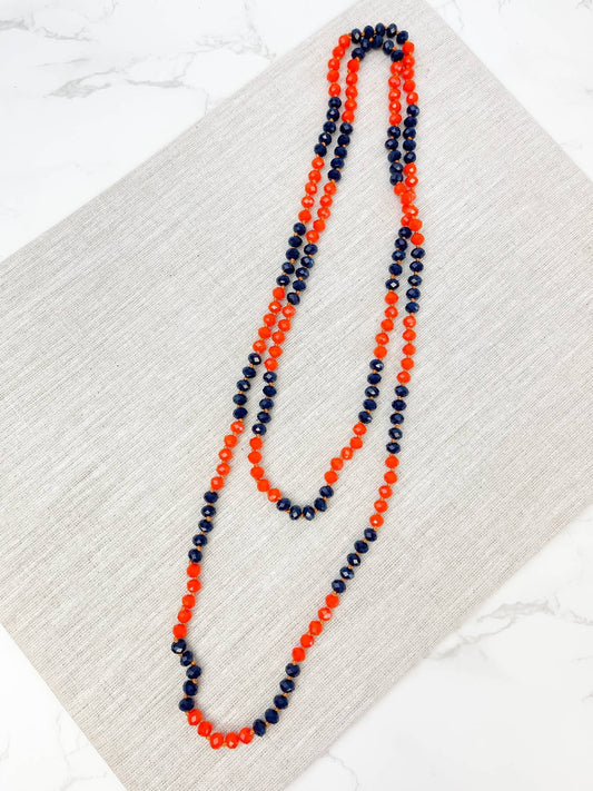 Beaded Purse Strap - Orange Stars & Navy Blue – Tillery Traditions