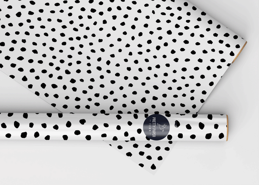 Black & White Spotty Wrapping Paper, Gift Wrap