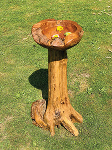 how to make a wooden bird bath