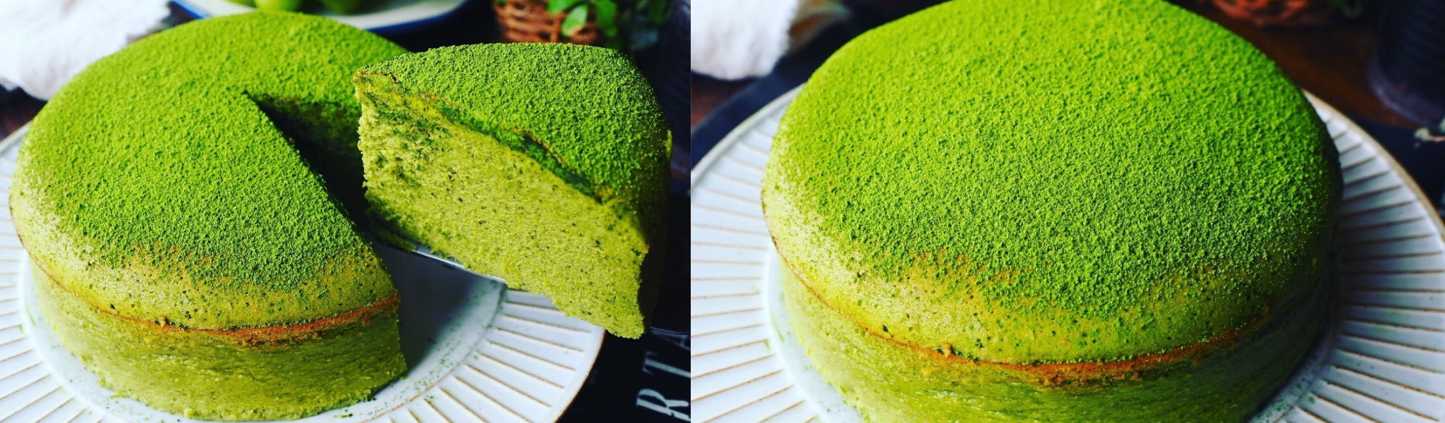 Matcha cake maken