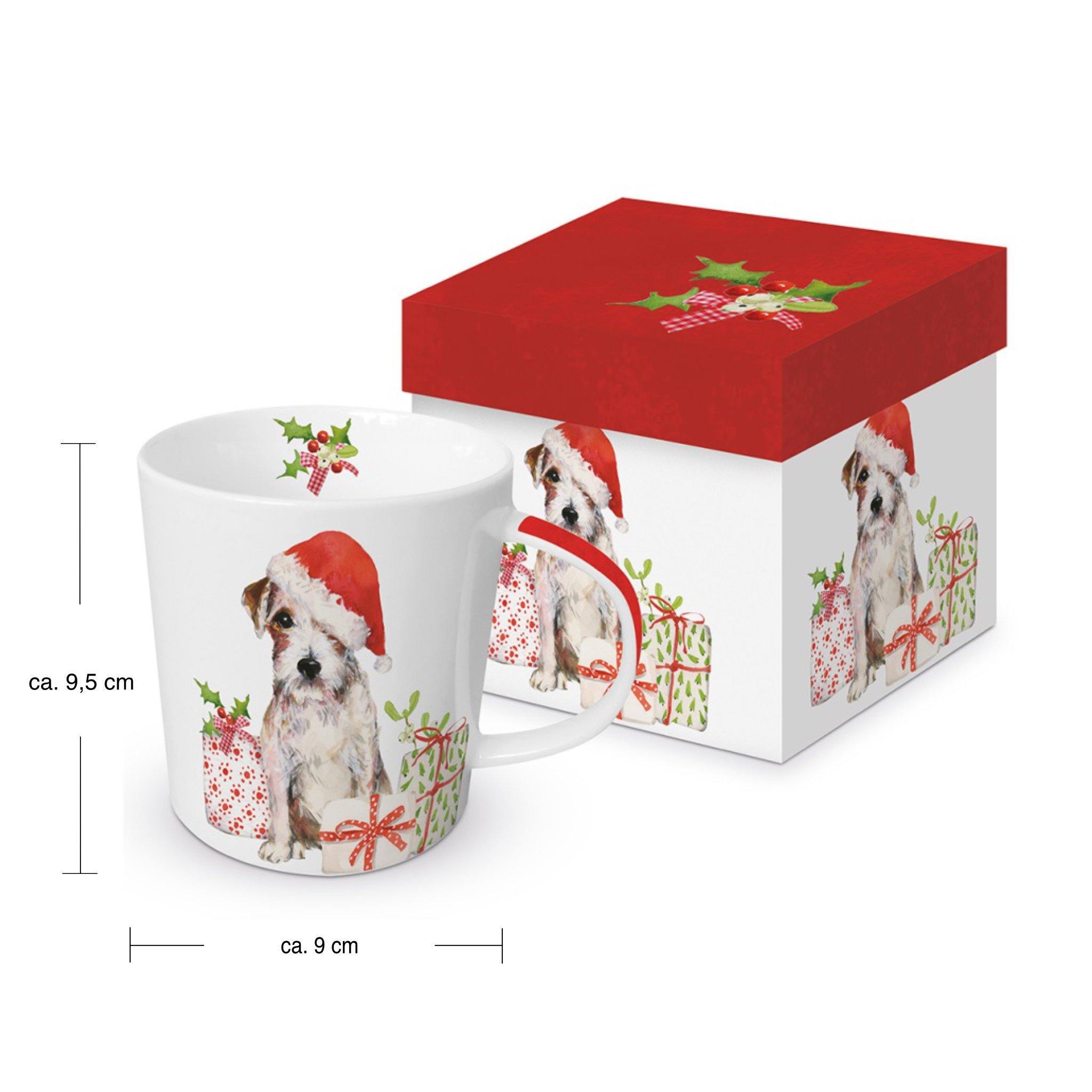 Schattig kerstcadeau kopen? Bekijk deze mok met puppy in giftbox – Earl Orange Tea Gifts