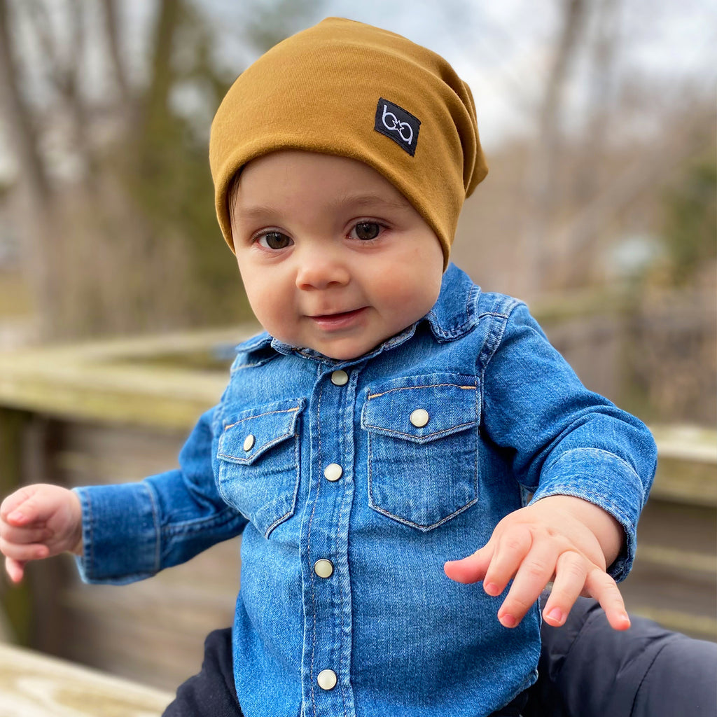 Babyfied Apparel Beanie - Camel (6-36 months) – Royal Diaperer