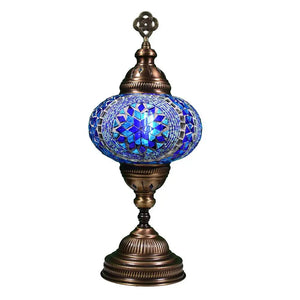 Boho Table Lamp Aqua Cobalt Star - Nance Galleries