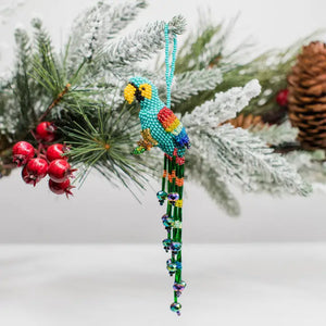 Beaded Parrot Ornament - Nance Galleries