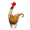 Art Glass Rooster Bowl