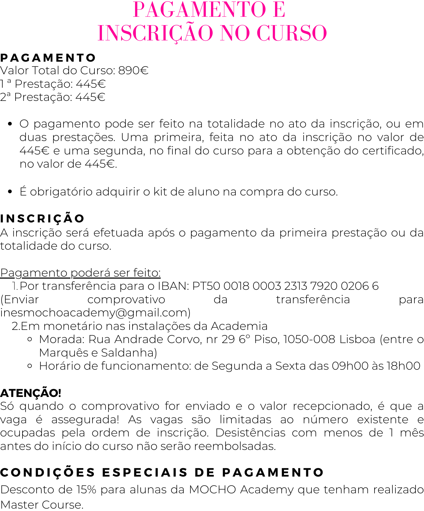 CURSOS INÊS MOCHO ACADEMY