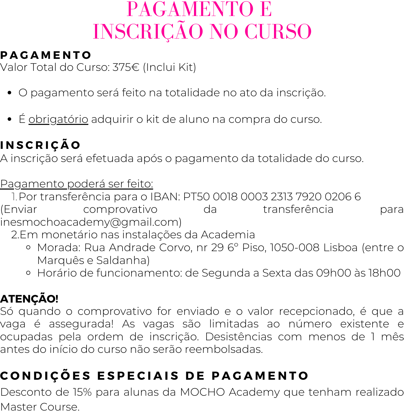 CURSOS INÊS MOCHO ACADEMY